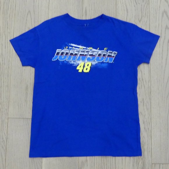 Jimmie Johnson 48 Chase Authentics Blue Kids Large T-Shirt - Picture 2 of 4